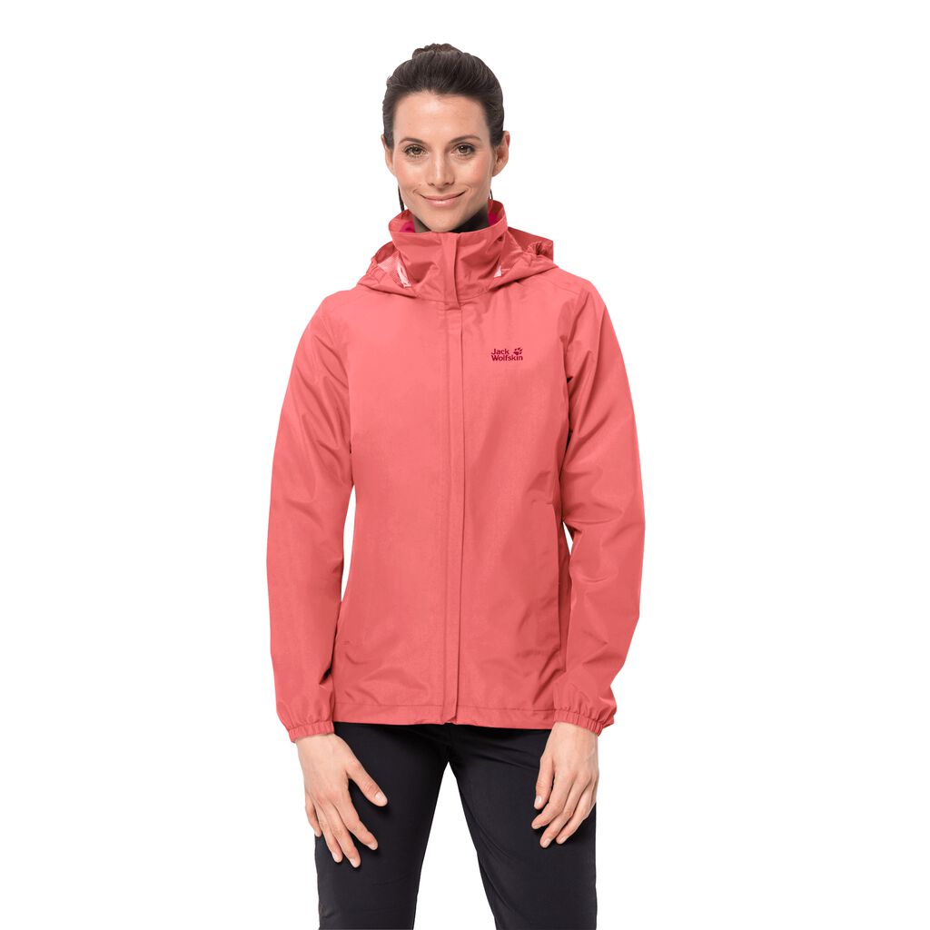 Jack Wolfskin STORMY POINT Női Vízálló Kabát Rózsaszín - ZGHFBN-490